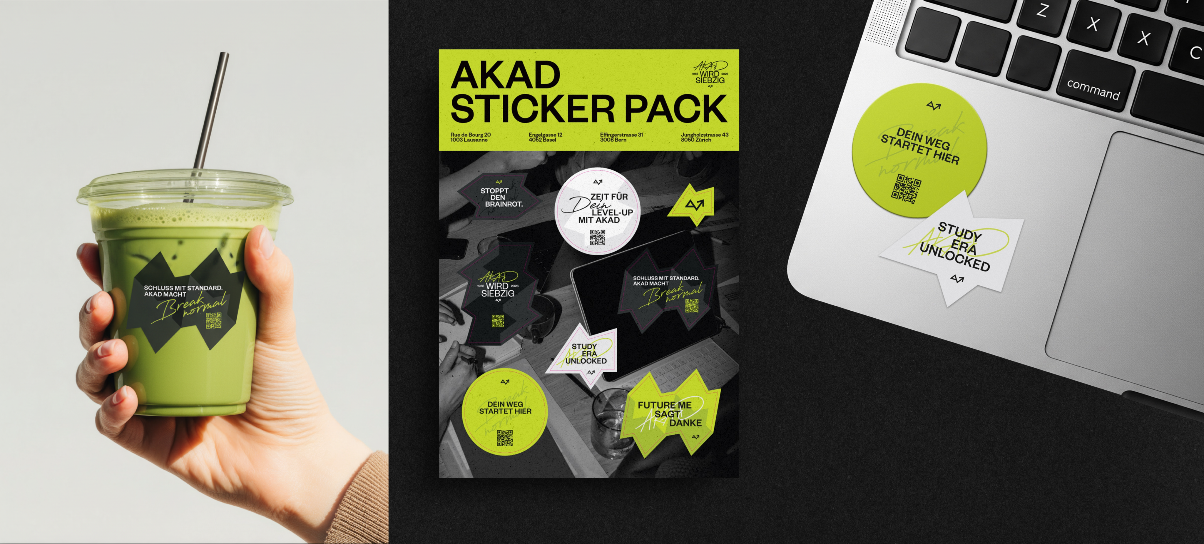 Stationery design of letterhead and business cards for the company Anders on top of a blurred photo of a house interior.
